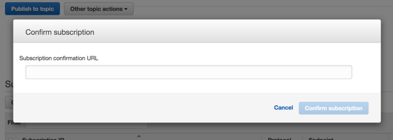 AWS SES confirm subscription url