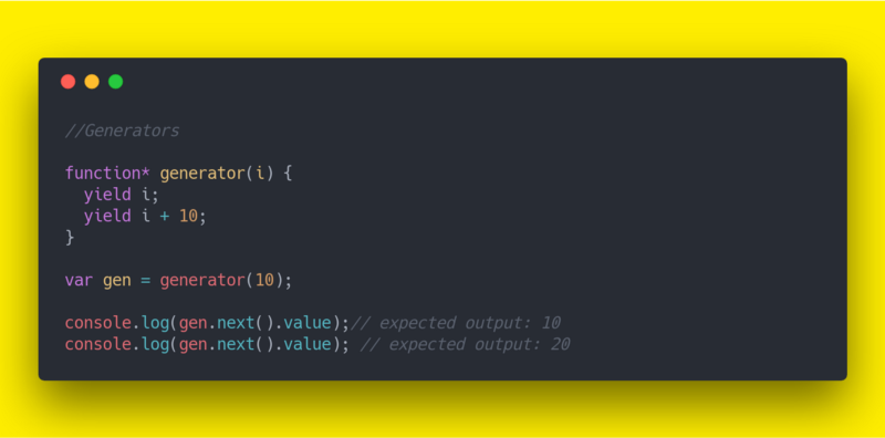 ES6 generators