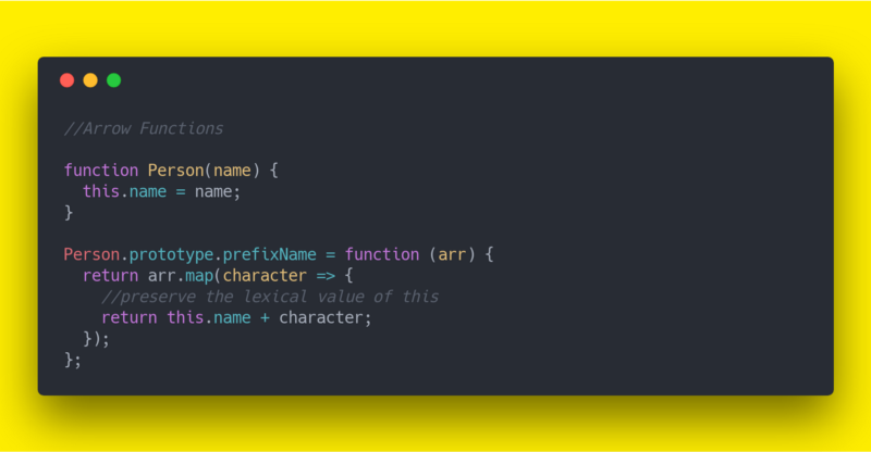 ES6 Arrow functions